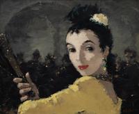 Dietz Edzard, (German, 1893-1963), Lady with Fan