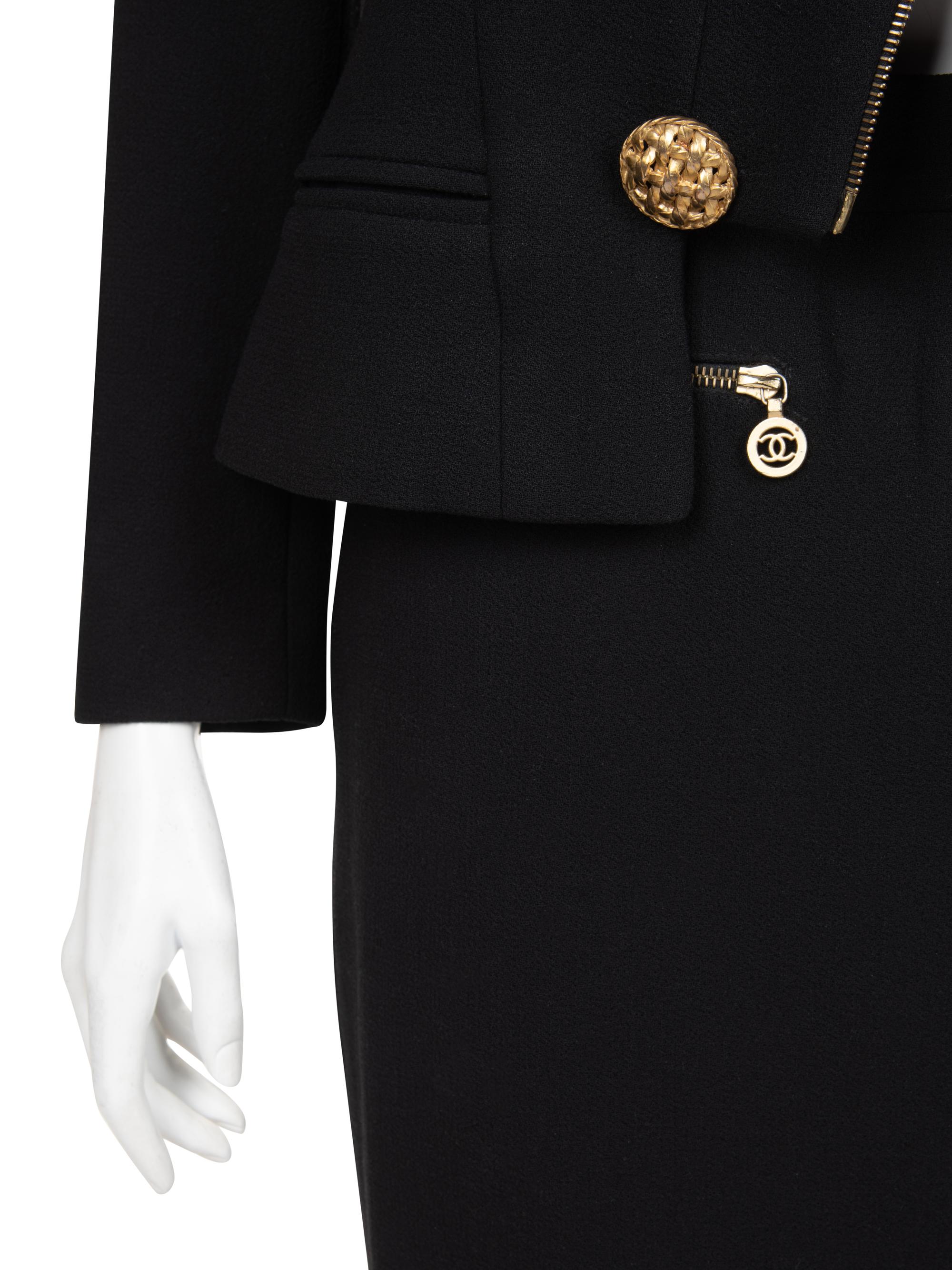 Chanel Zippered Skirt Ensemble, c.1992