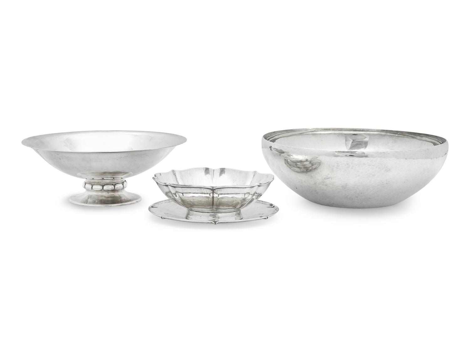 Four Arts & Crafts Silver Table Articles