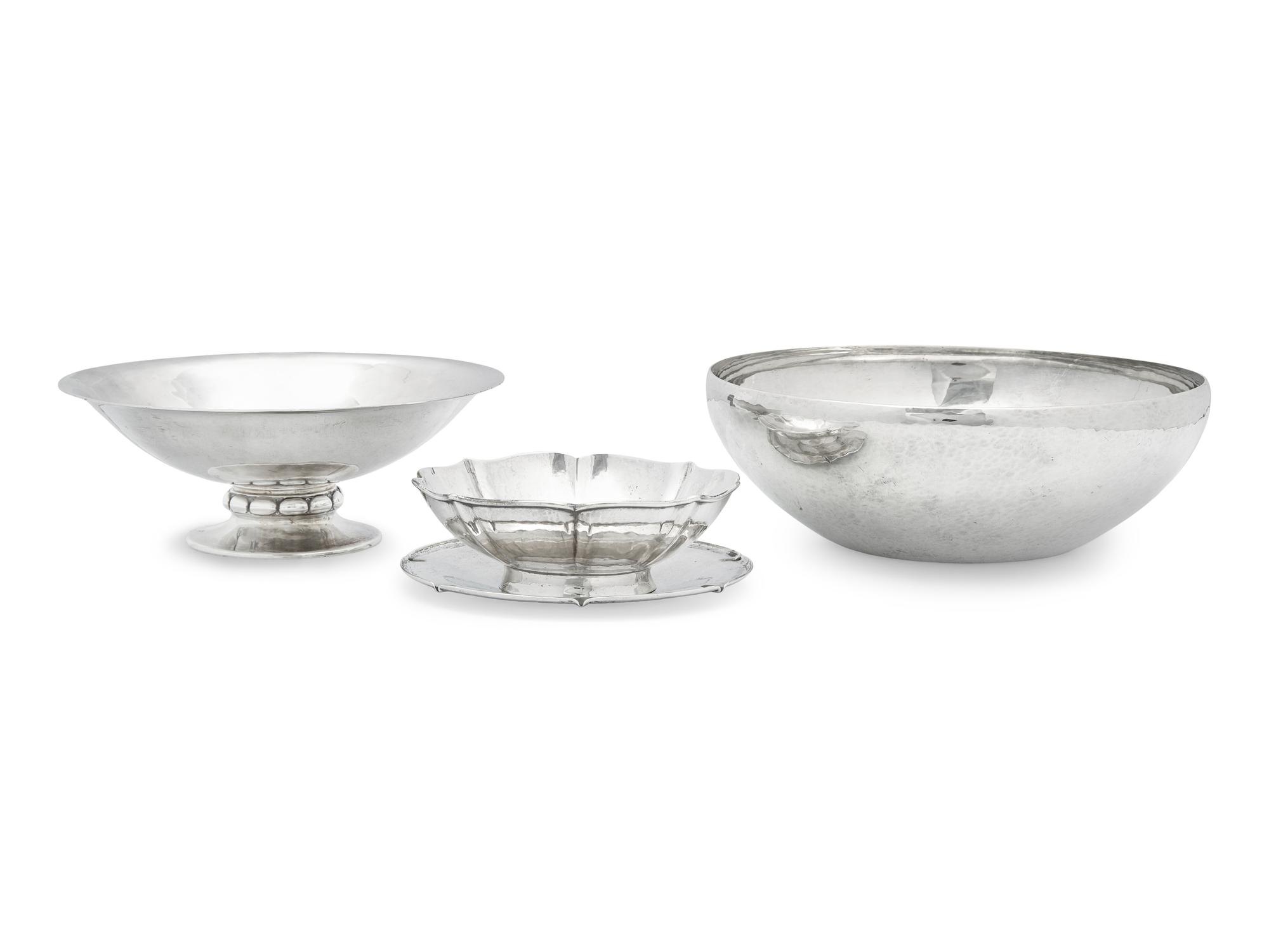 Four Arts & Crafts Silver Table Articles