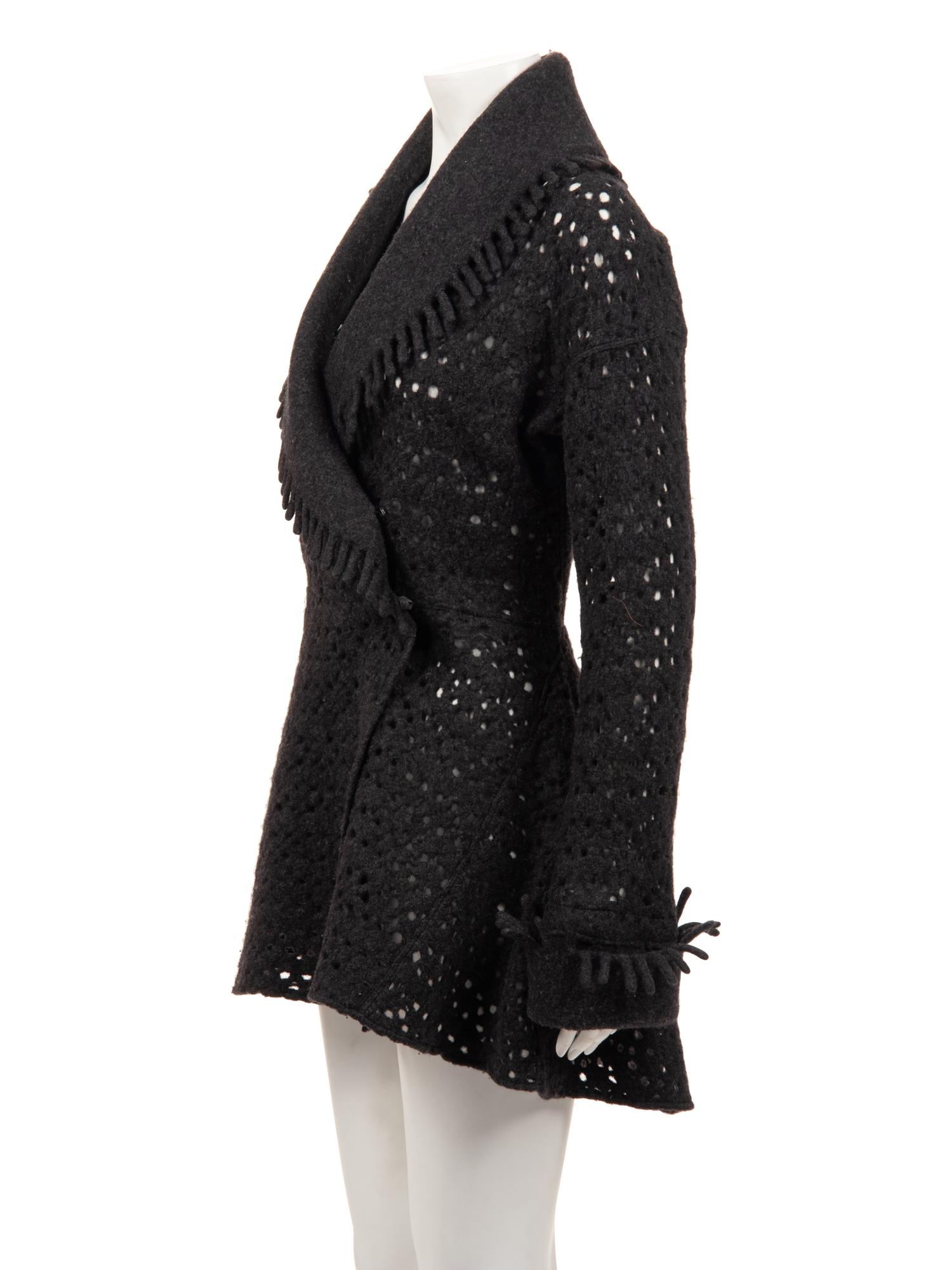 Alaïa Felted Wool Knit Coat, 1990s
