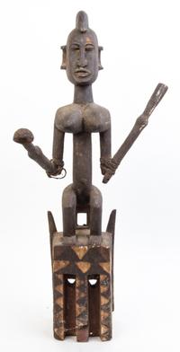 Four Wood Decorative Articles Height of tallest 34 inches.