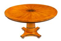 A Biedermeier Style Table Height 28 3/4 x width 47 3/4 x depth 35 3/4 inches.