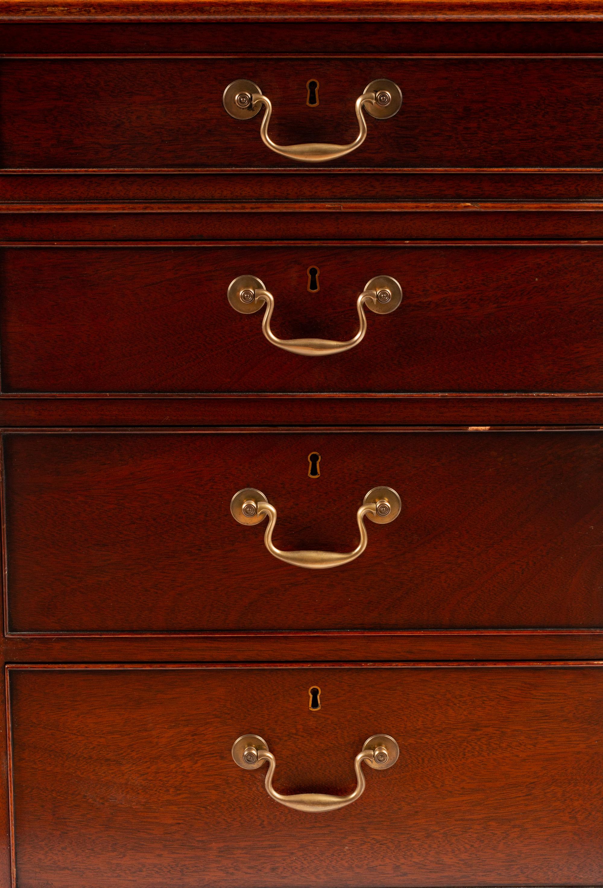 A George III Style Mahogany Partner's Desk