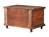 A Diminutive Country Stained Poplar Blanket Chest