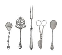 A Group of Continental Silver Flatware Articles