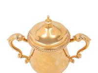 A Tiffany and Co. 14-Karat Gold Cup and Cover of Horse Racing Interest