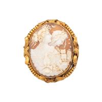 ANTIQUE, CAMEO BROOCH