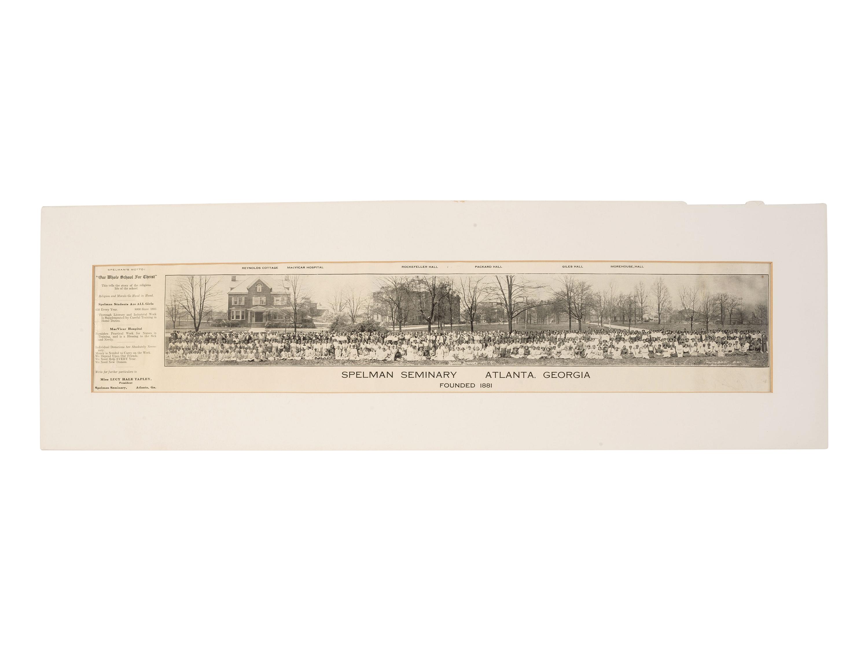 [EDUCATION - SPELMAN SEMINARY]. 3 items related to Spelman Seminary in Atlanta, GA.