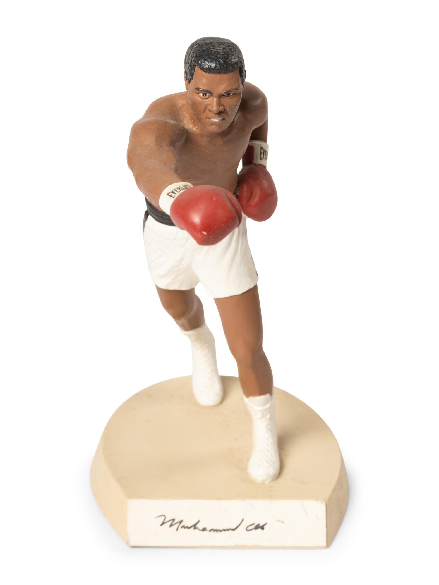 A Muhammad Ali Signed Autograph Salvino Figure,