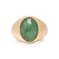 JADE AND YELLOW GOLD RING