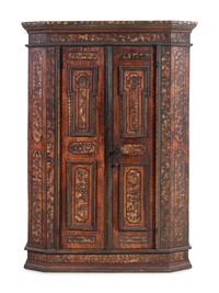 A German or Northern European Painted Schrank