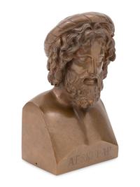 A Grand Tour Bronze Bust of Asclepius