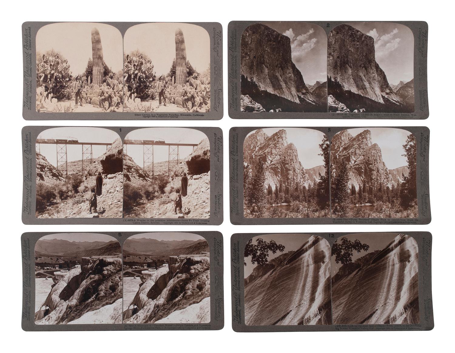 [EARLY PHOTOGRAPHY]. A large collection of approx. 400 stereoviews and 3 stereoviewers.