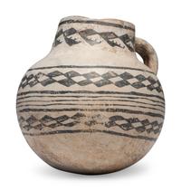 Ancestral Pueblo Black-on-White Pottery Pitcher
