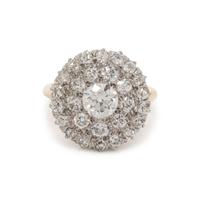 ANTIQUE, DIAMOND CLUSTER RING