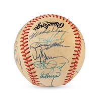 A 1986 World Series Champions New York Mets Team Signed Autograph Baseball (Beckett Authentication Services Letter of Authenticity)