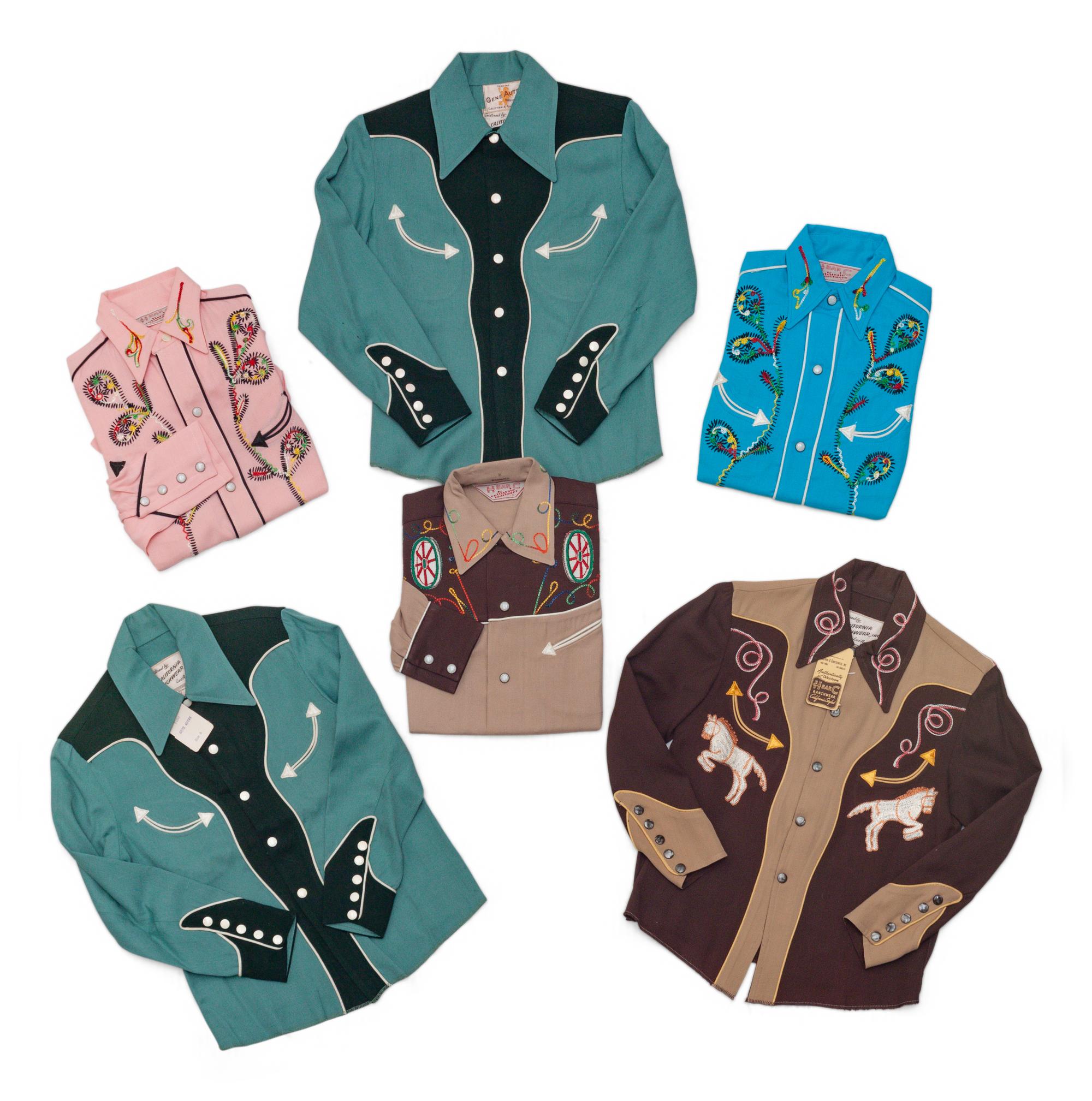 Six Children's Rodeo Shirts, each size 6