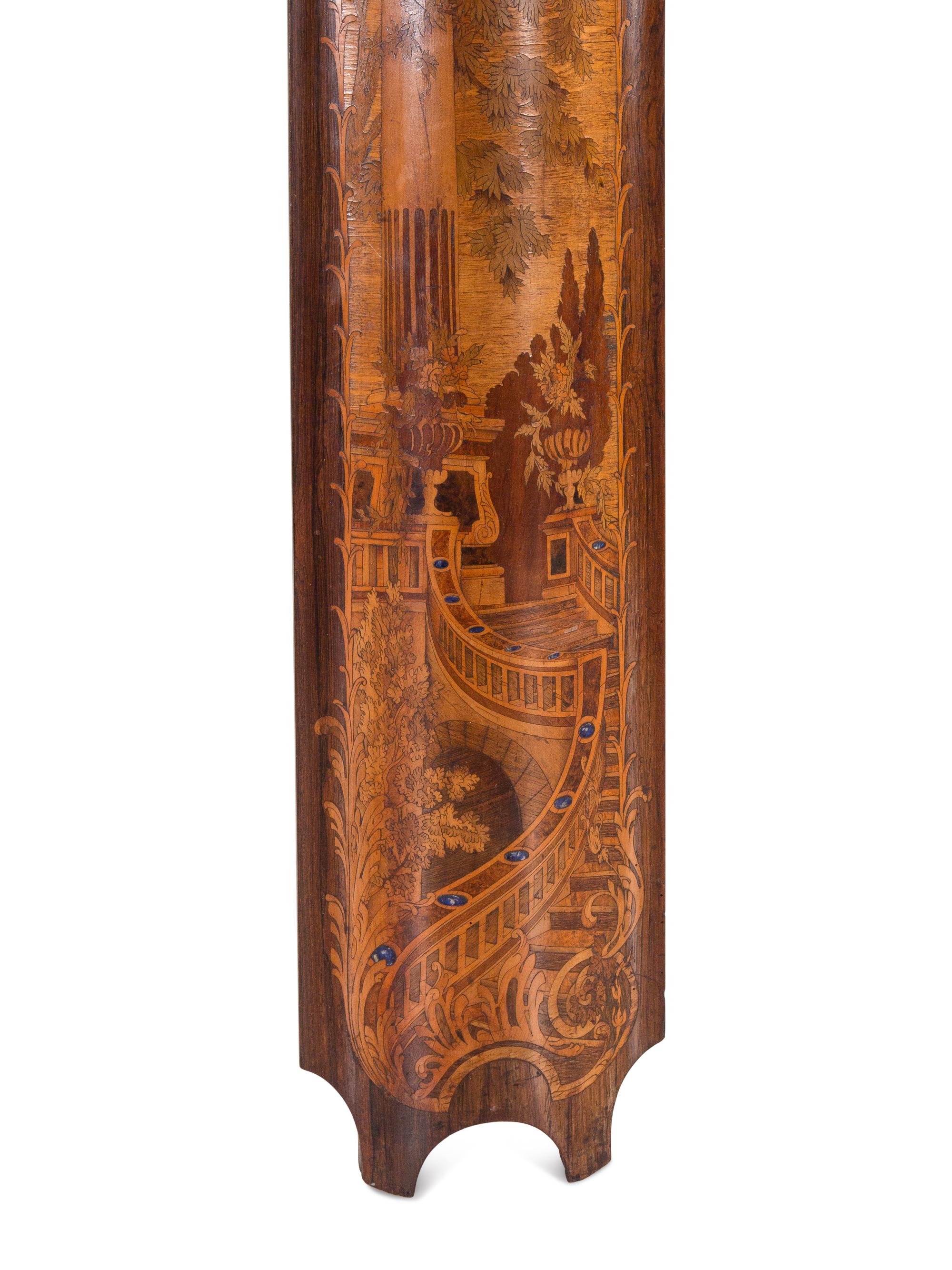 A Continental Marquetry and Lapis Lazuli Inlaid Wall Ornament