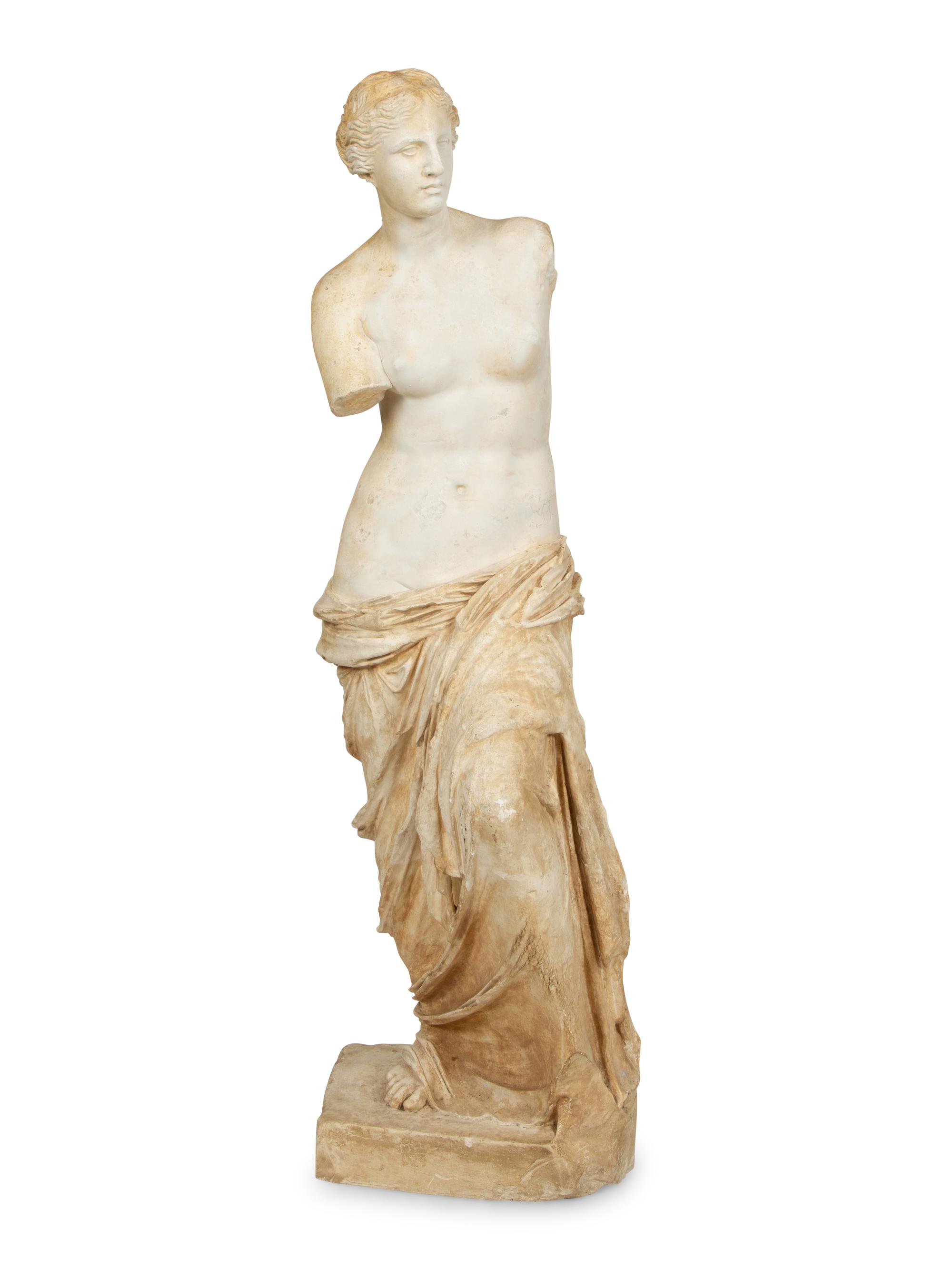A Plaster Sculpture of Venus de Milo After the Antique From the Musee du Louvre, Atelier de Moulage
