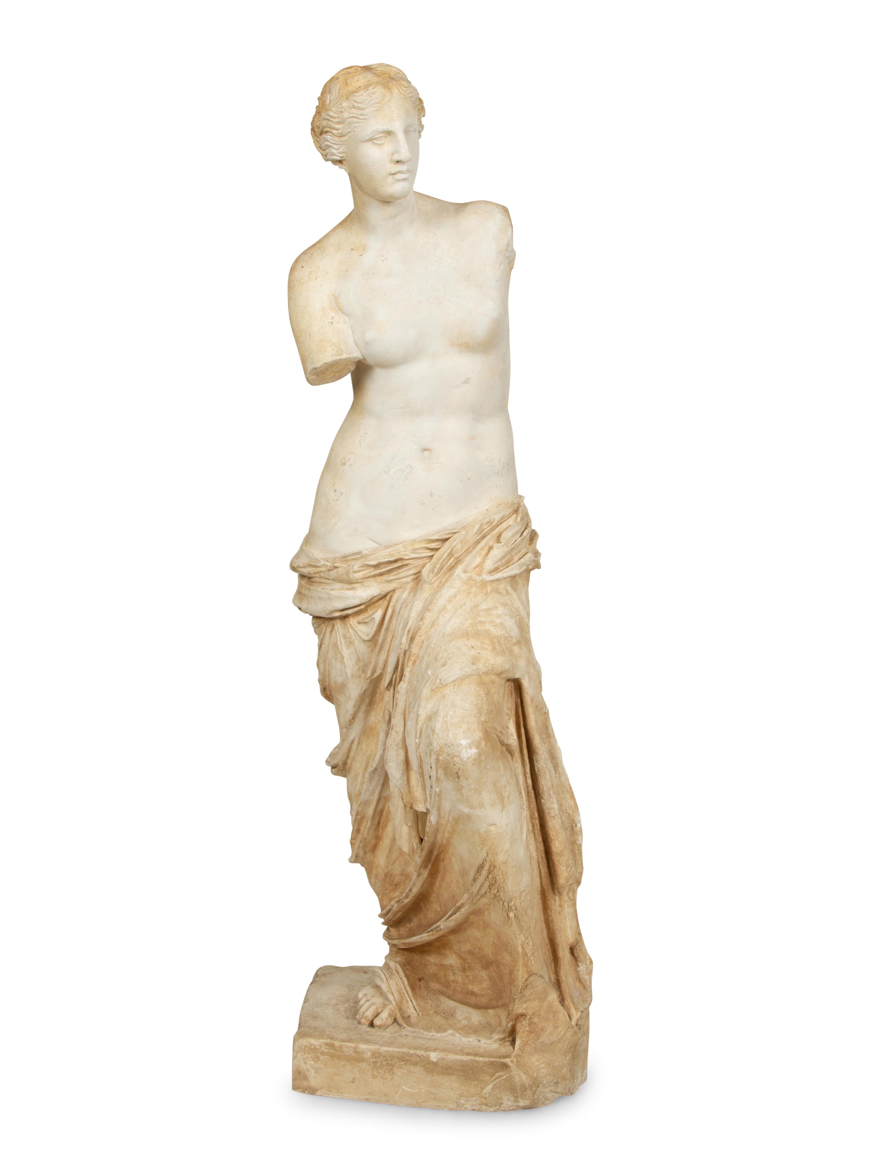 A Plaster Sculpture of Venus de Milo After the Antique From the Musee du Louvre, Atelier de Moulage