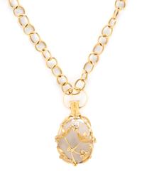 TEMPLE ST. CLAIR, YELLOW GOLD, ROCK CRYSTAL, AND DIAMOND 'LARGE VINE AMULET' AND 'ARNO' CHAIN