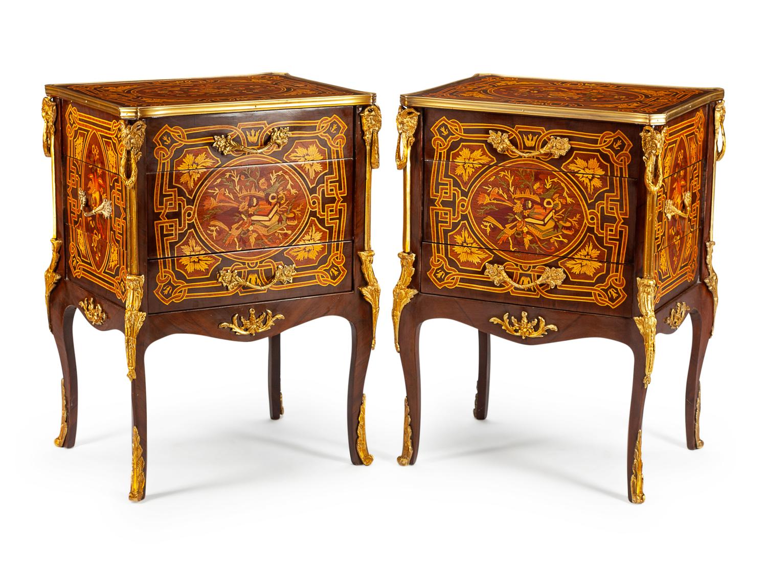 An Empire Style Parcel Gilt Mahogany Table