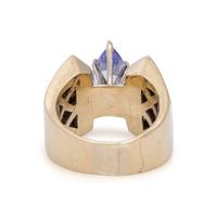 TANZANITE AND DIAMOND RING