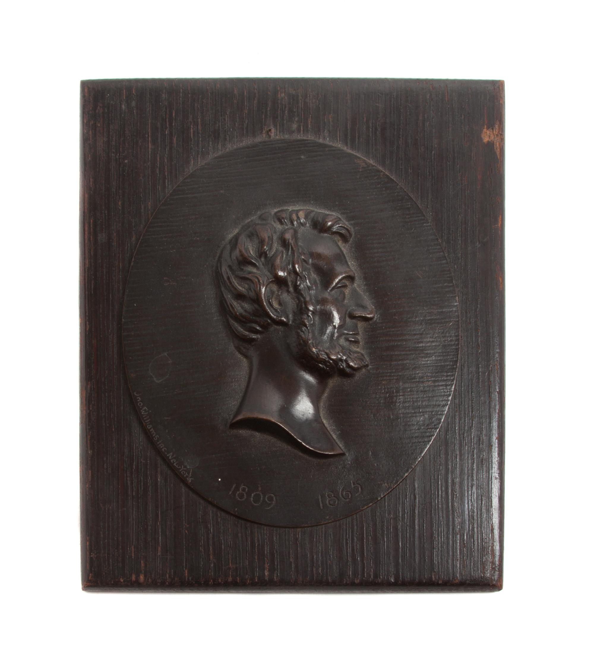 An American Bronze Plaque Height 7 x width 6 inches.