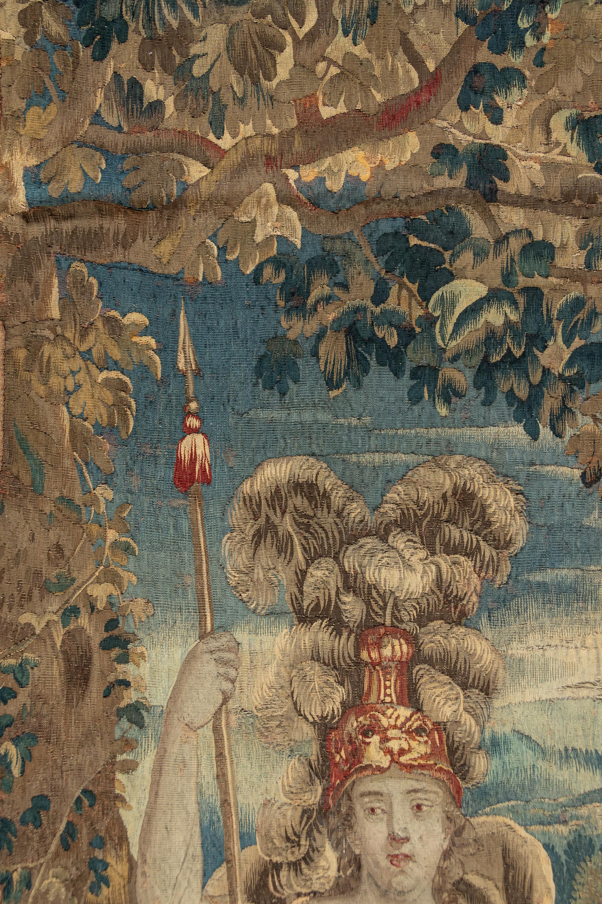 A Continental Wool Tapestry Depicting Pallas Athena