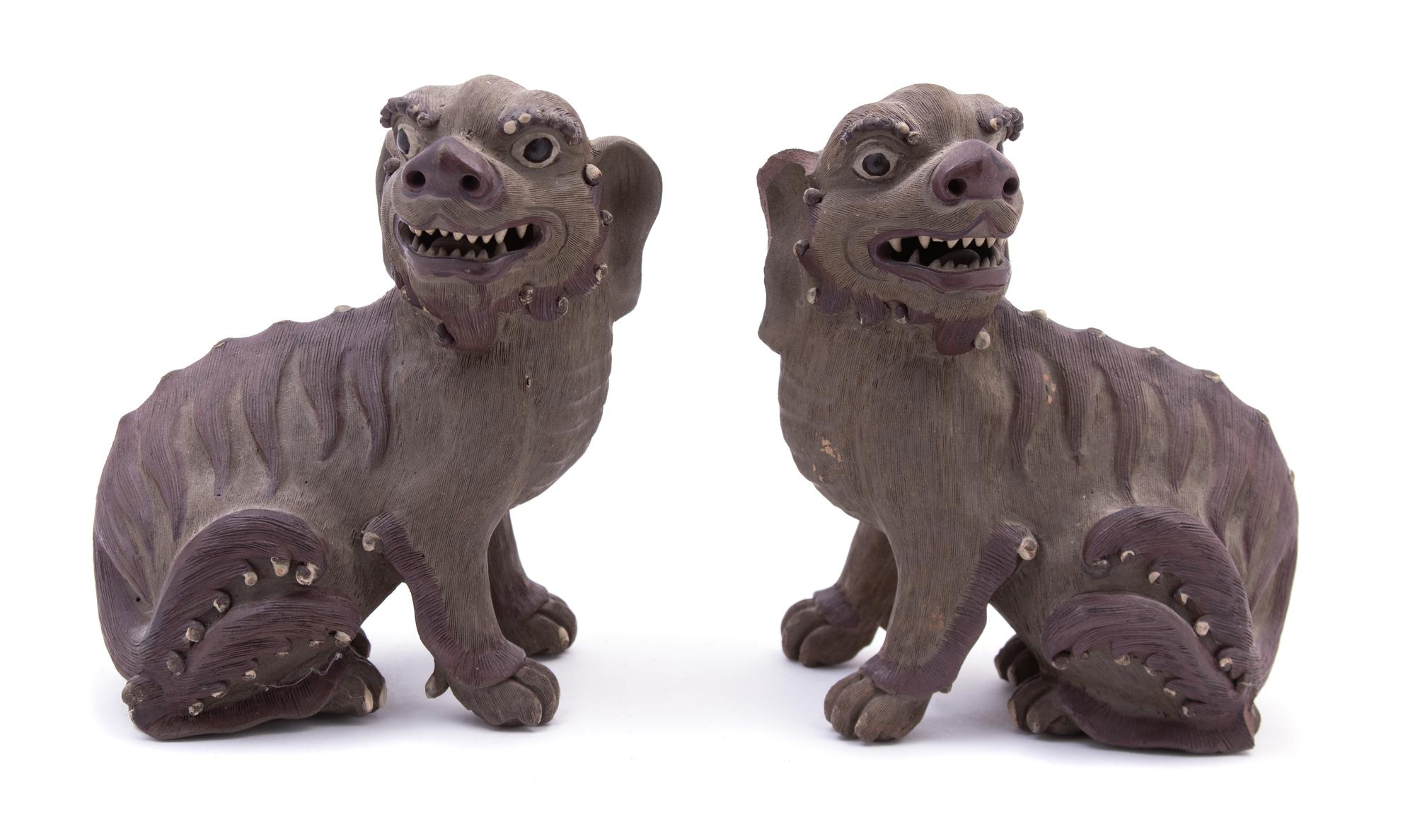 Pair of Chinese Ceramic Fu-Lions