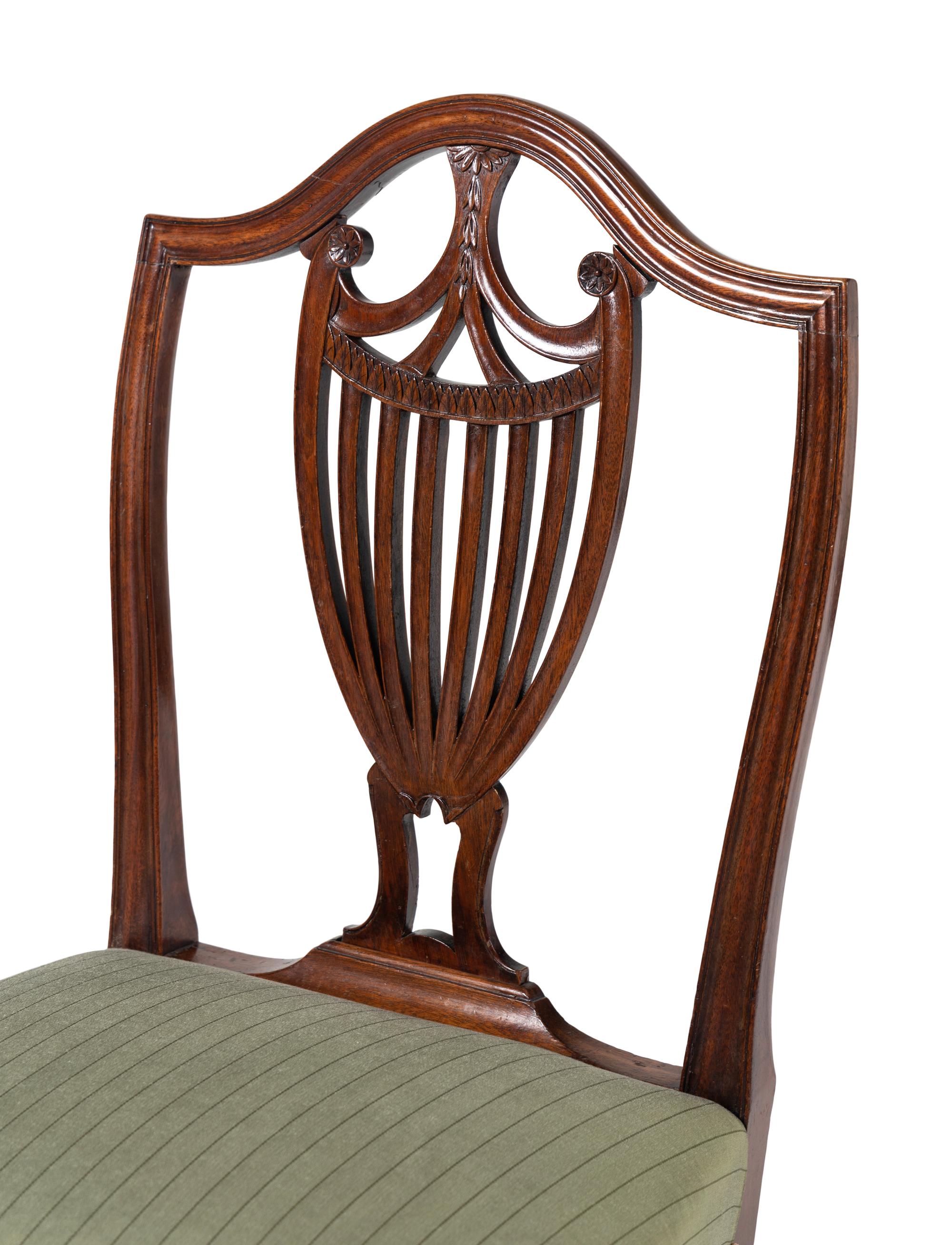 A Pair of George III Mahogany Side Chairs