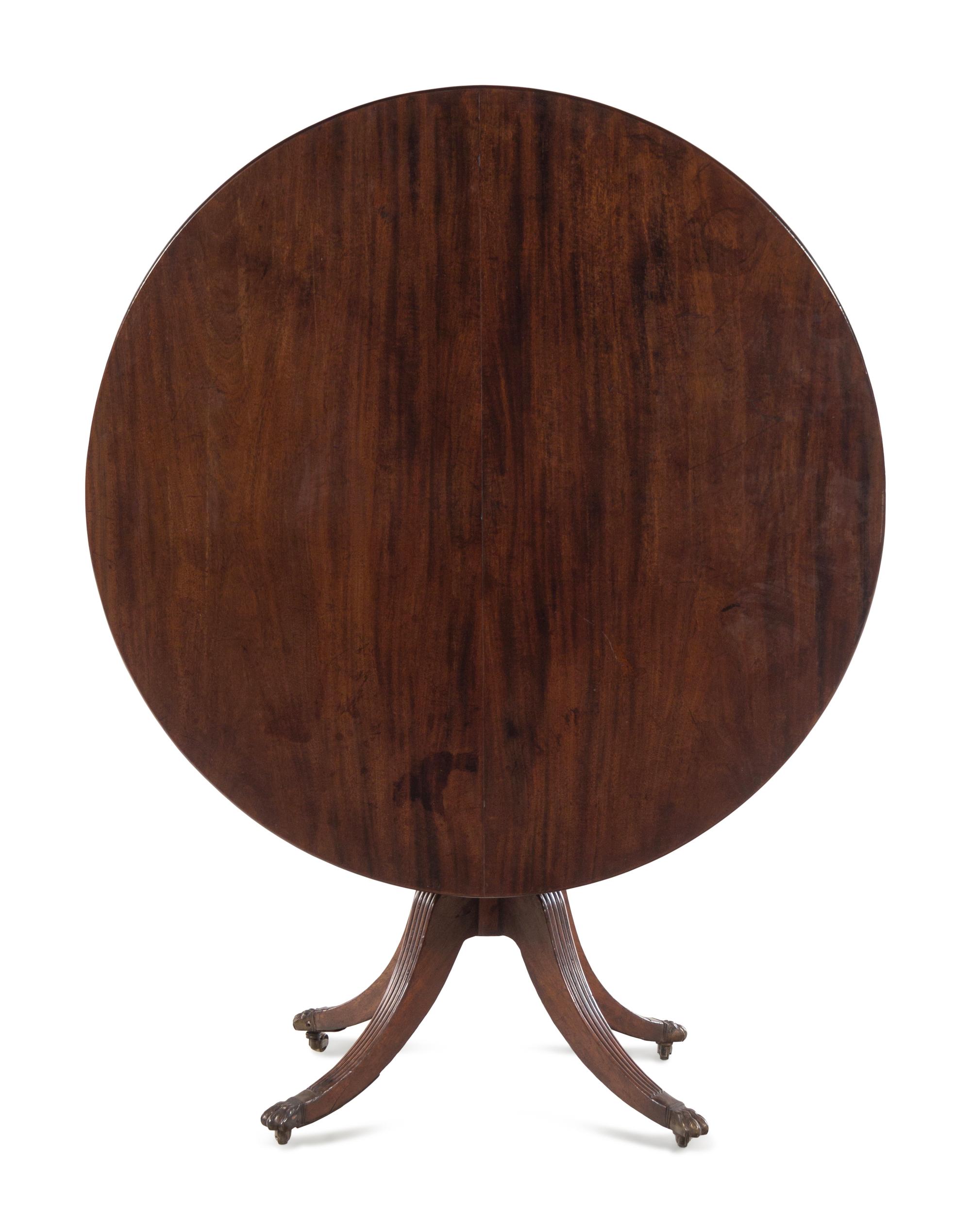 A Regency Style Mahogany Tilt-Top Table