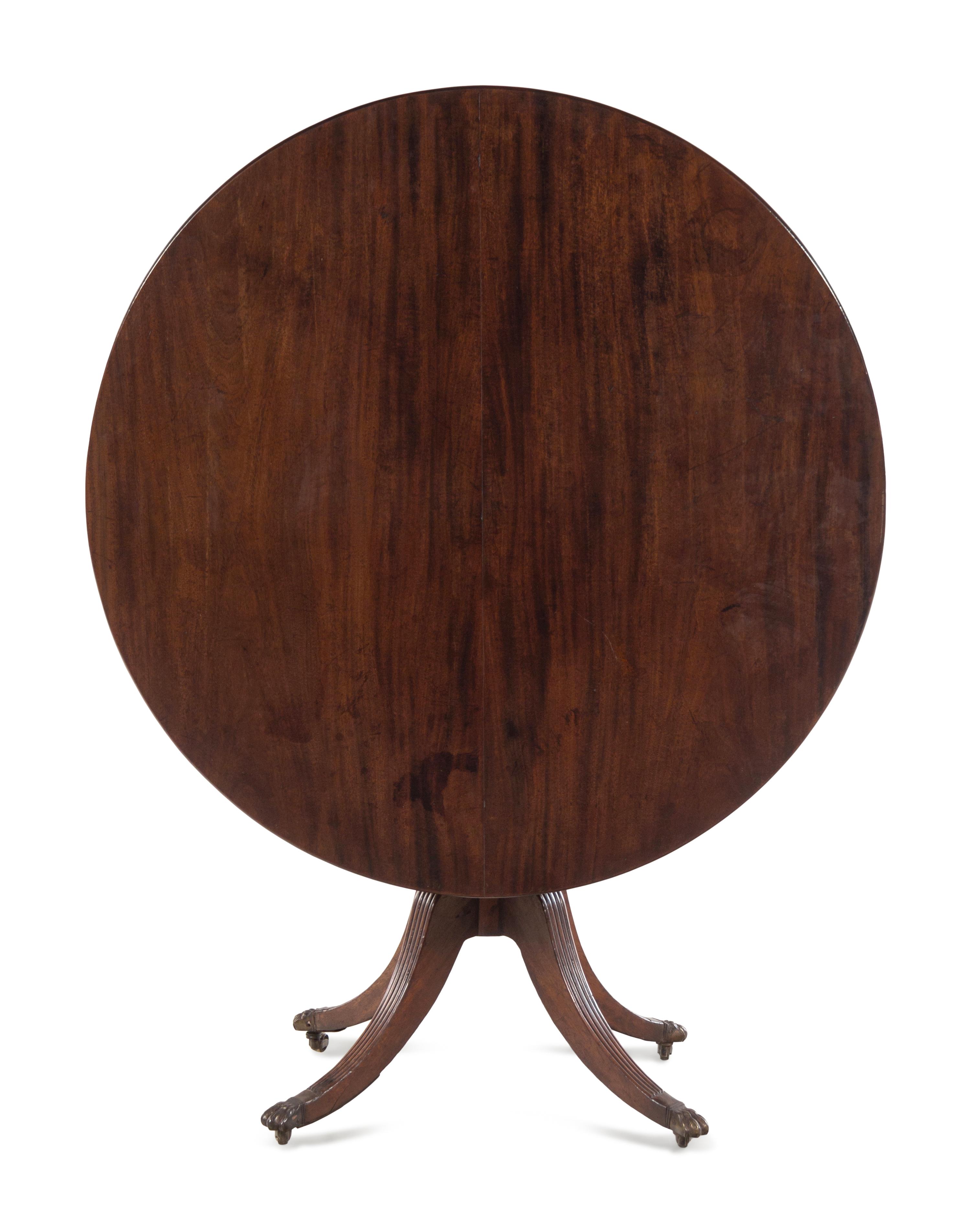 A Regency Style Mahogany Tilt-Top Table
