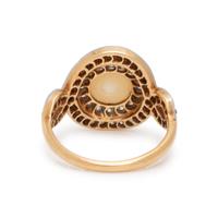 ANTIQUE, PEARL AND DIAMOND RING