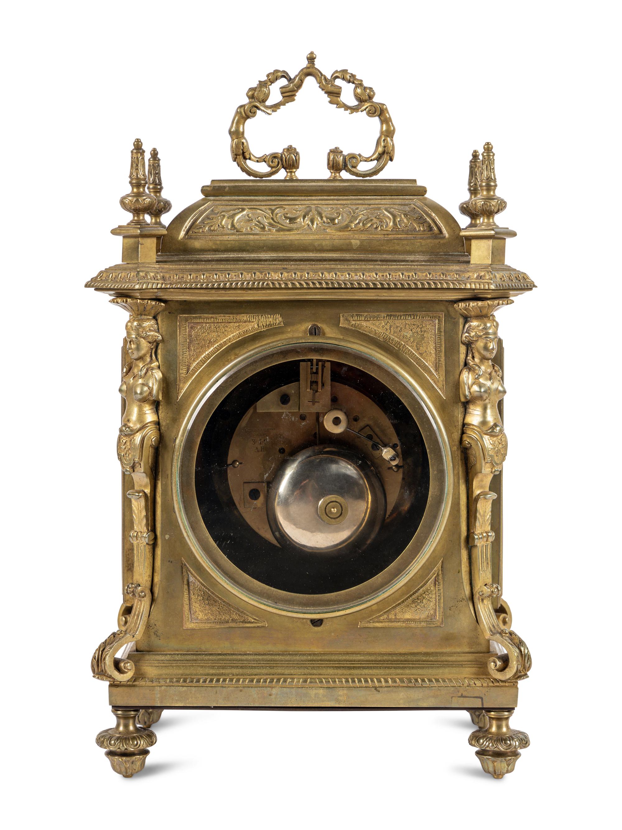 A French Gilt Bronze Mantel Clock
