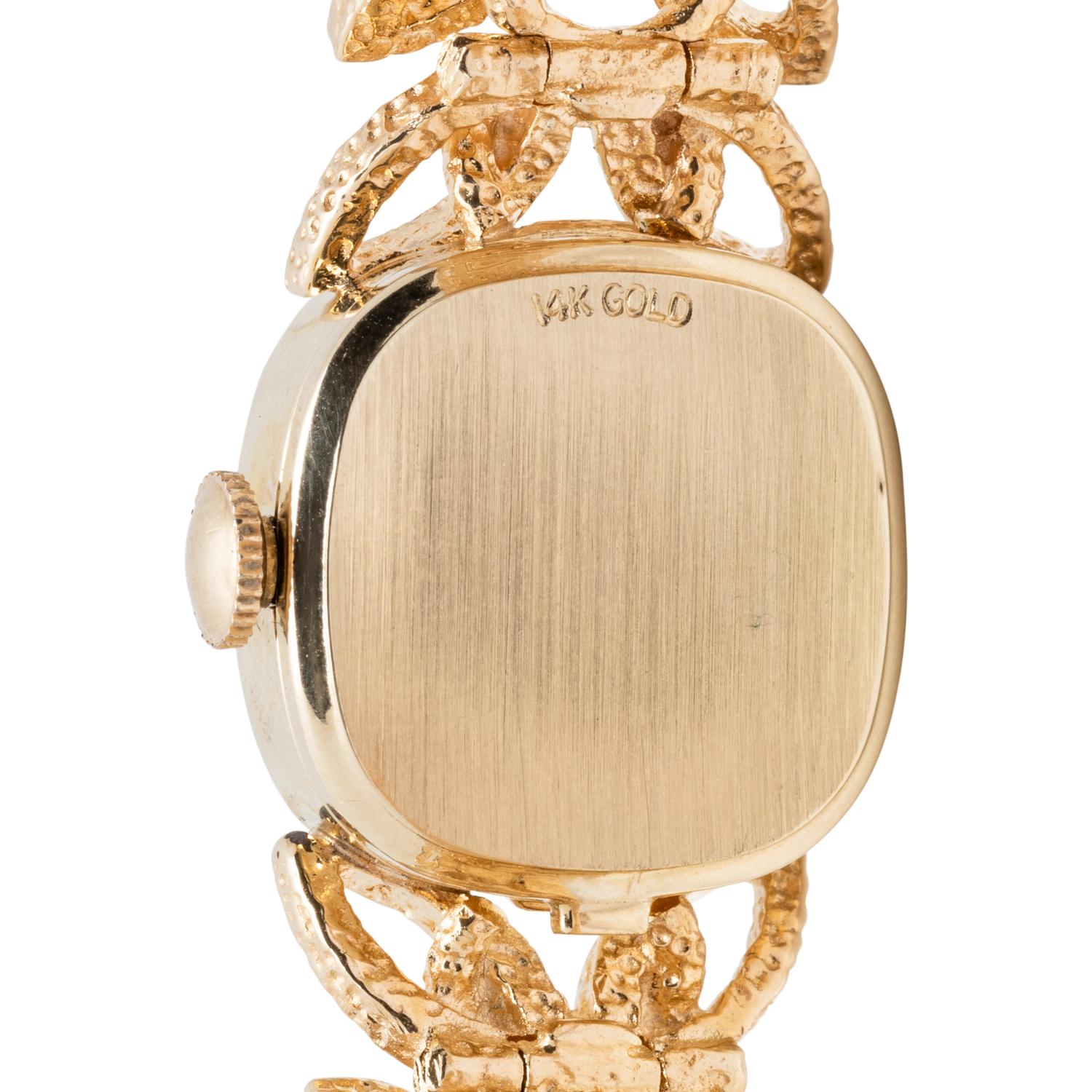 LONGINES, 14K YELLOW GOLD AND DIAMOND WATCH