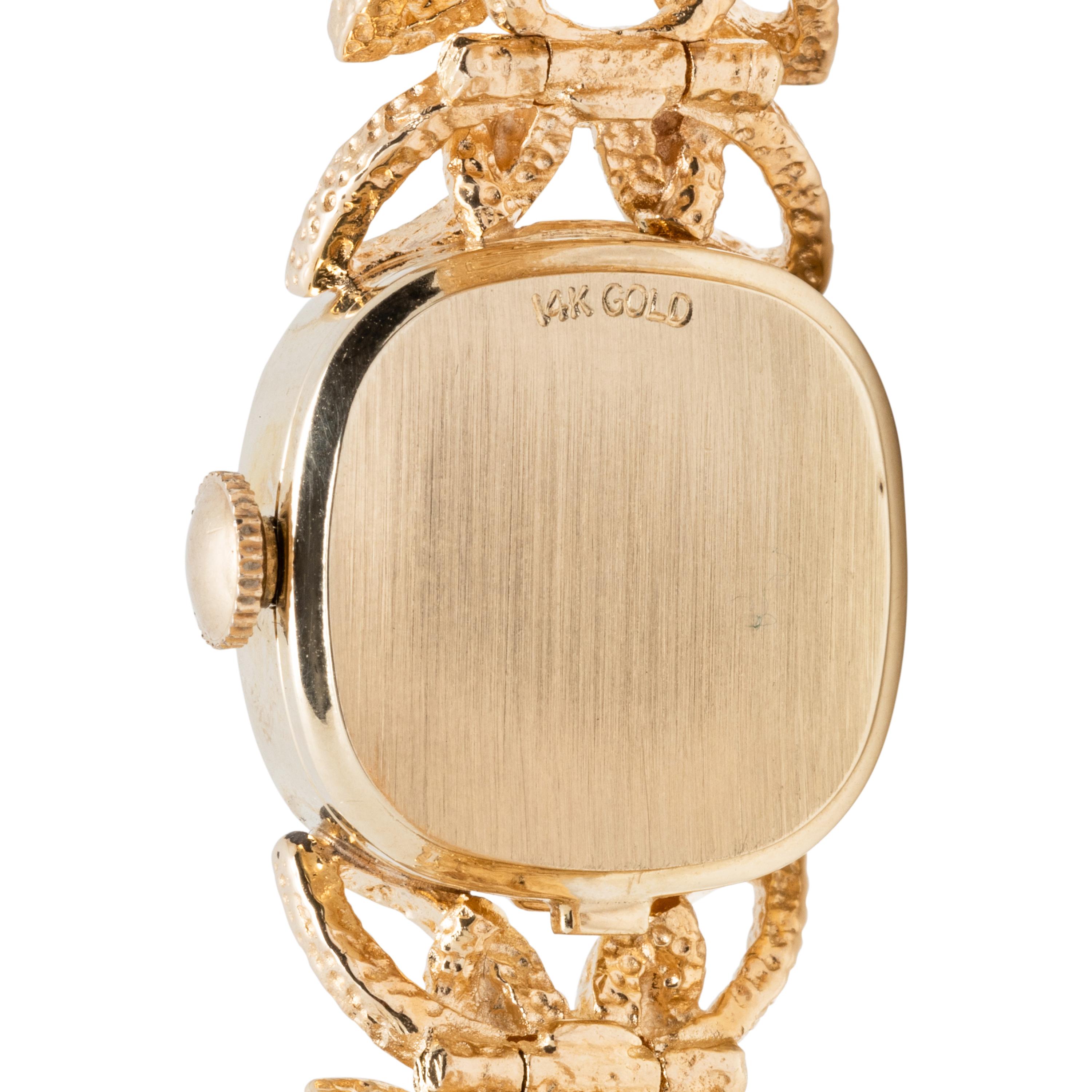 LONGINES, 14K YELLOW GOLD AND DIAMOND WATCH