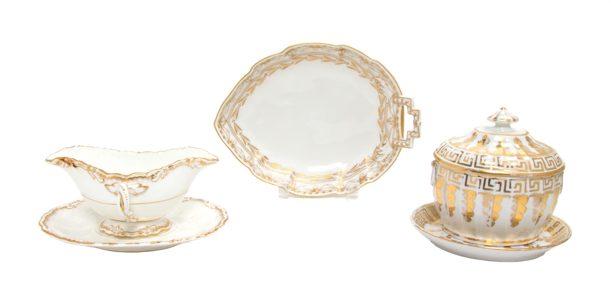 Three Miscellaneous Porcelain Articles Length of longest 9 1/2 inches. — 20TH CENTURY