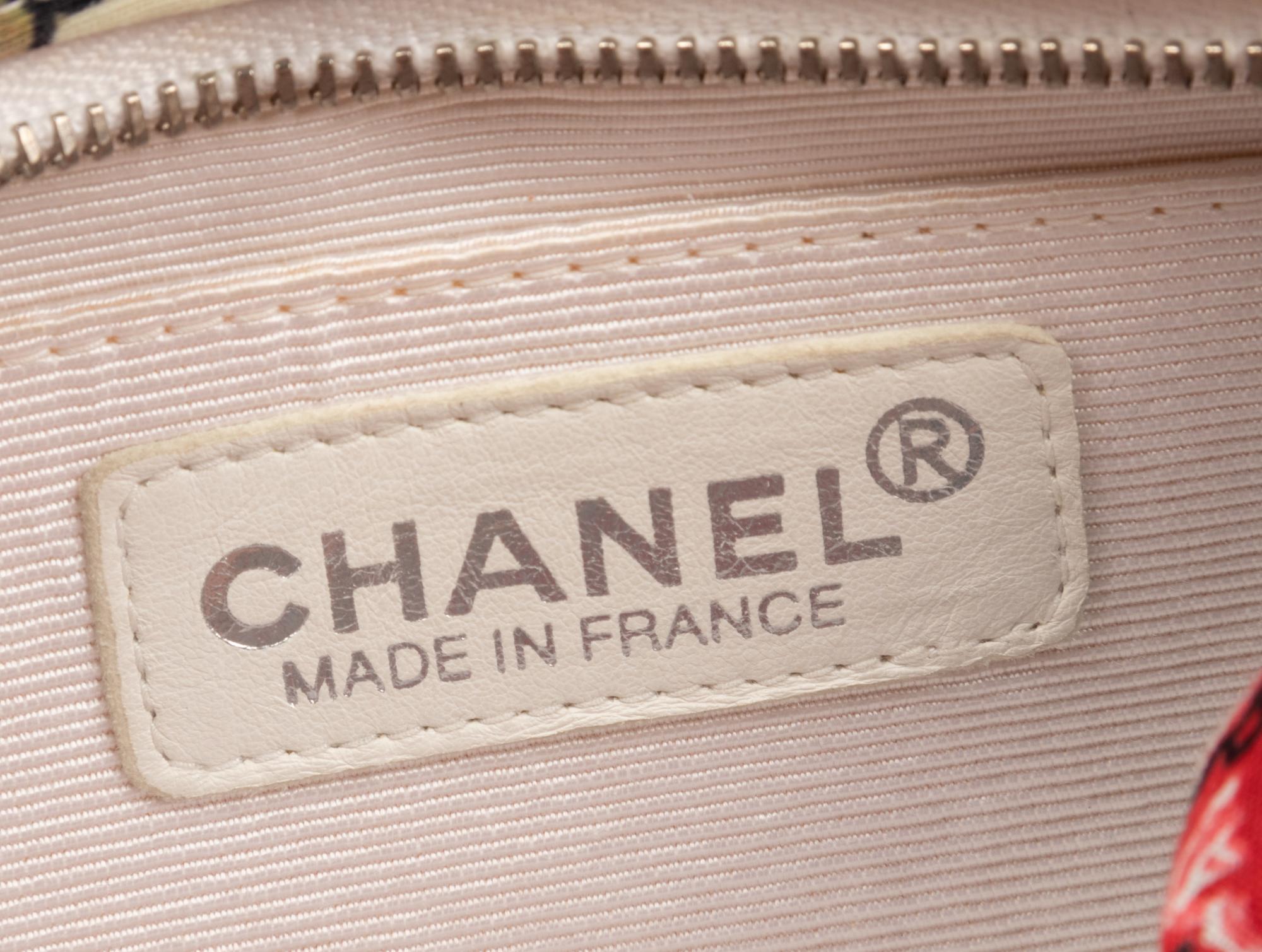 Chanel Printed Fabric Handbag with Matching Scarf, 1997-99
