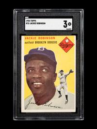 A 1954 Topps Jackie Robinson Baseball Card No. 10 (SGC 3 VG)