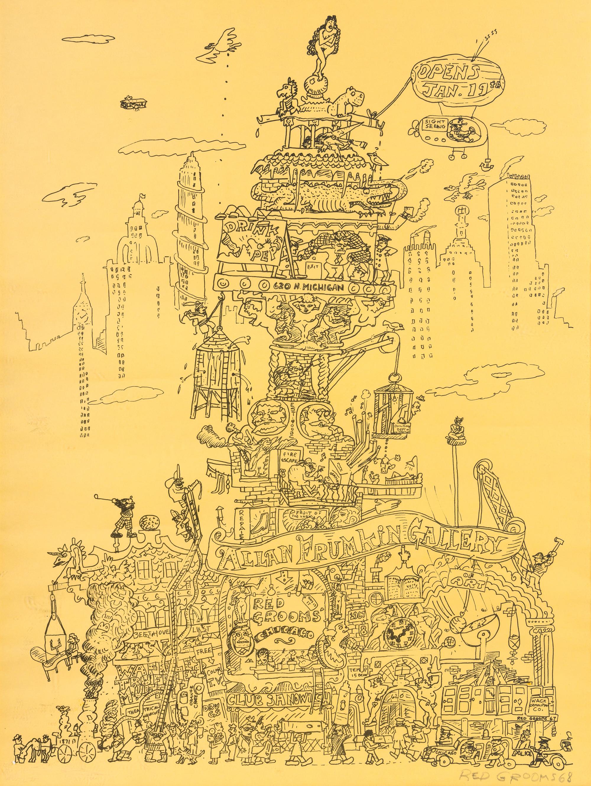 The City of Chicago, Allan Frumkin Exhibition Poster , 1967-68