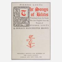 [Fine Bindings] [Bennett] Louys, Pierre The Songs of Bilitis