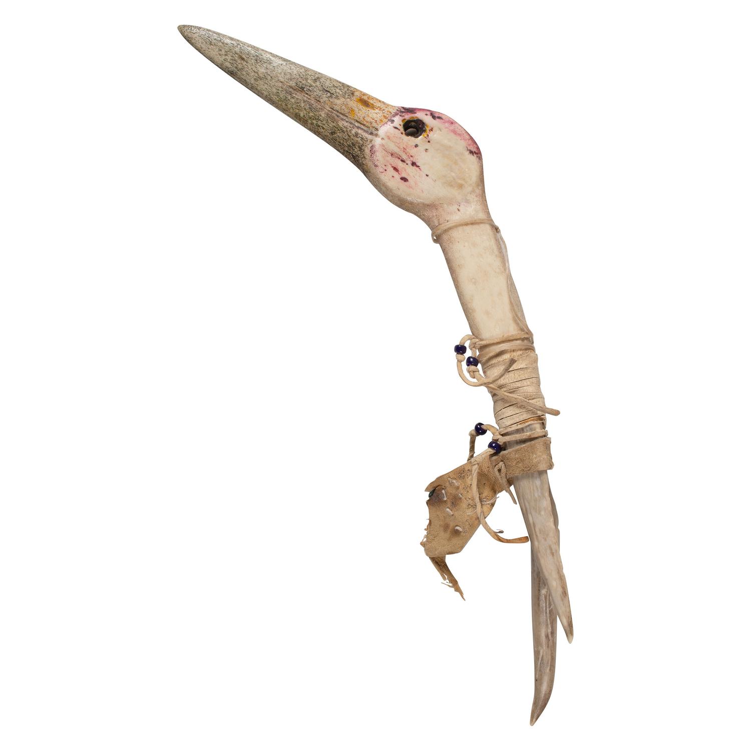 Southern Plains Carved Antler Dance Wand