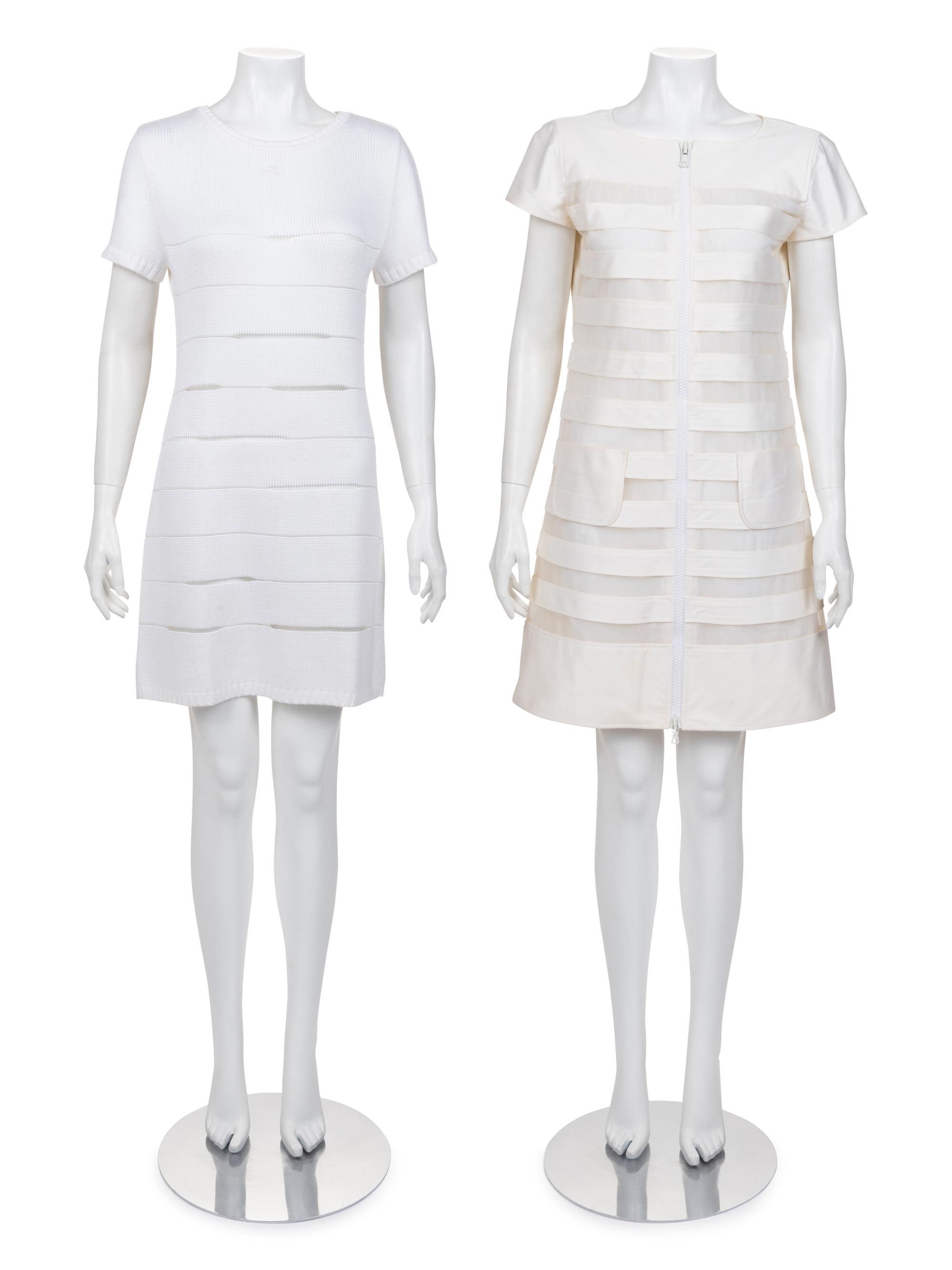 Two Courrèges Knit Dresses, 1980-2000s