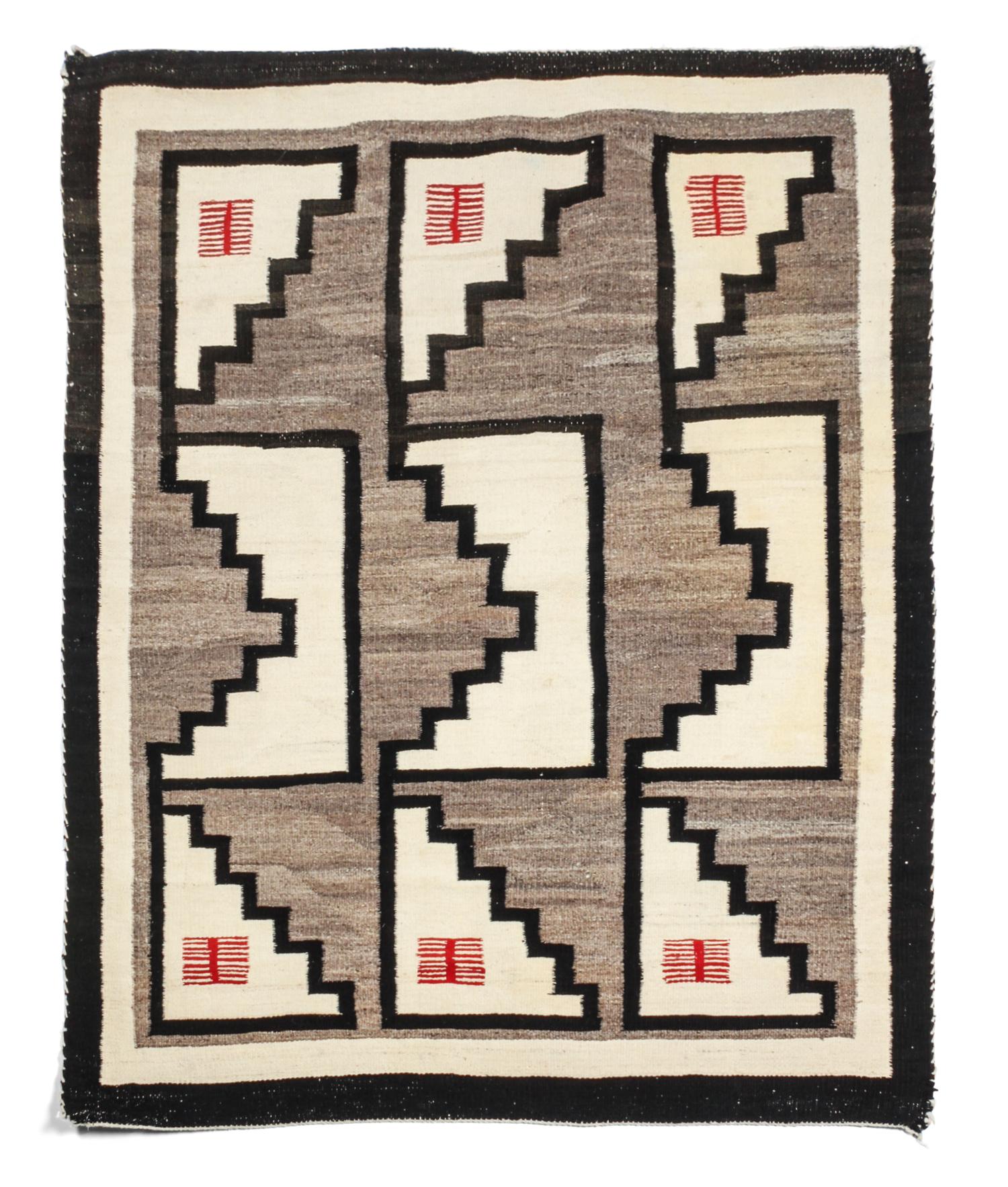 Two Navajo Rugs First: 60 x 37 inches. — 2ND QUARTER 20TH CENTURY