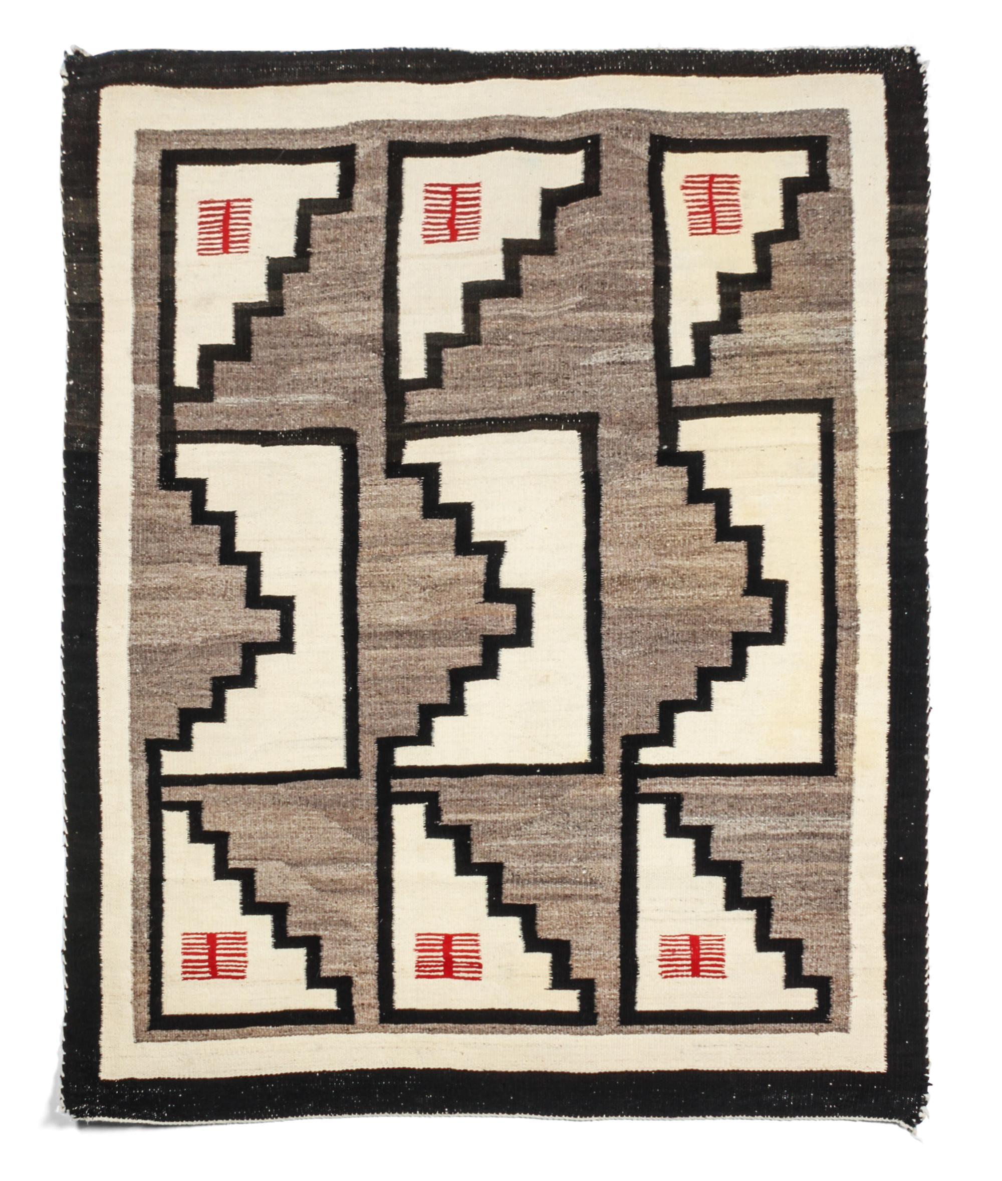 Two Navajo Rugs First: 60 x 37 inches. — 2ND QUARTER 20TH CENTURY