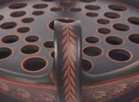 A Wedgwood Encaustic Decorated Black Basalt Pastille Burner, UK, circa 1805-15