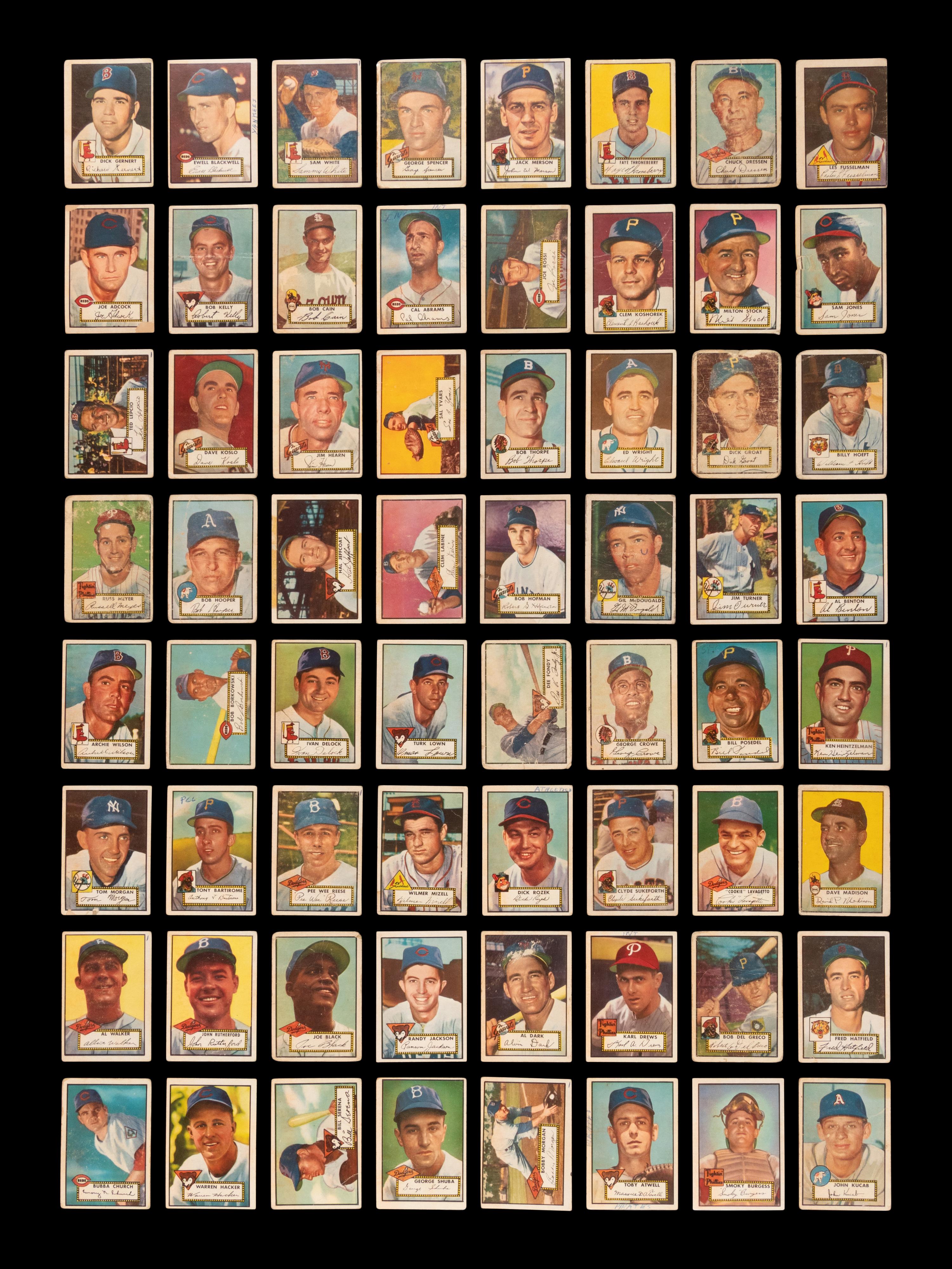 A Near Set of 1952 Topps Baseball Cards (402/407) Featuring 93 High Numbers