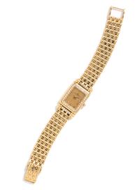 An 18 Karat Yellow Gold and Diamond Wristwatch, Baume & Mercier,